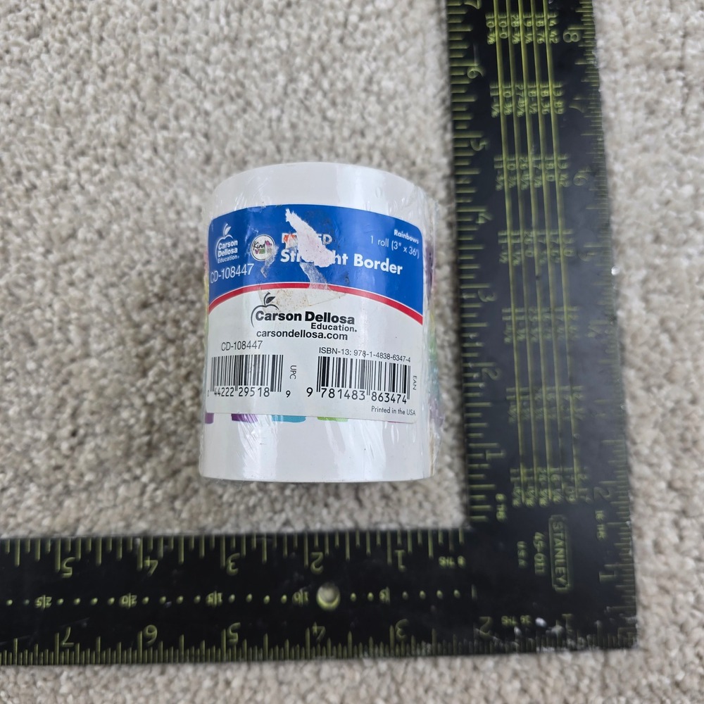 Carson Dellosa Rainbow Straight Border Colorful‎ Kind Vibes 36ft CD-108447